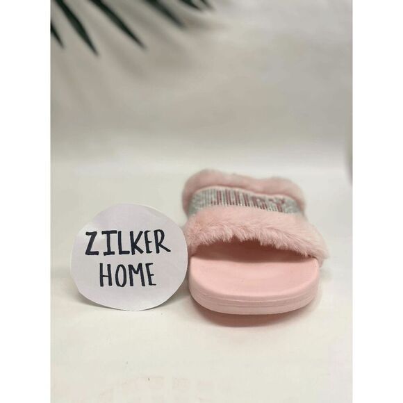 Juicy Couture Women's Blush Steady Faux Fur Slide Sandals - Blush 10M - Picture 2 of 8